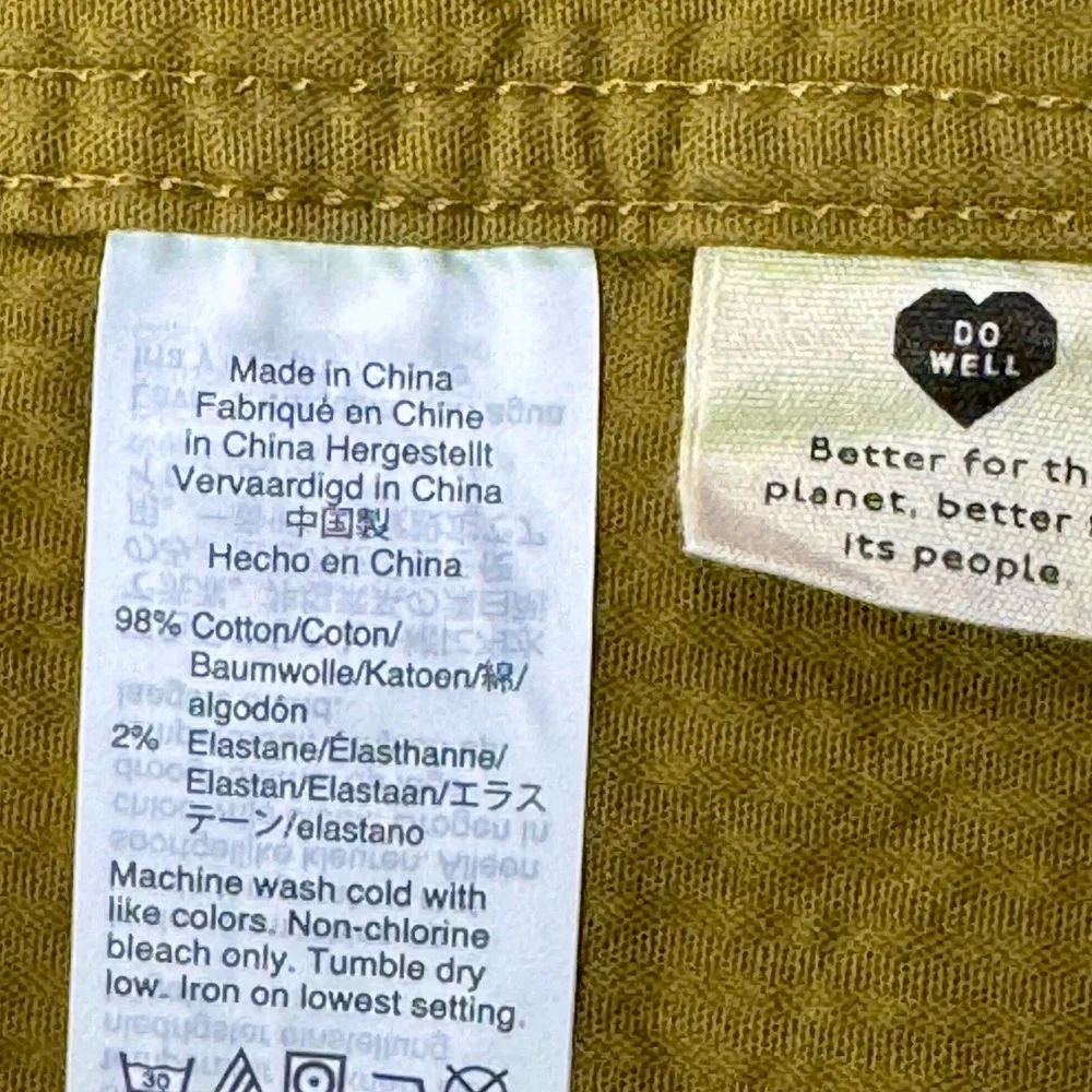 Madewell Olive Green Corduroy Snap-Front Mini Skirt Size 6‎ Women's Do Well Line